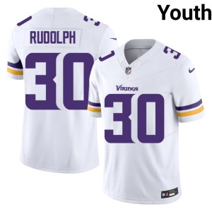 #30 Youth The Vikes 2026-27 Trayvon Rudolph White Jerseys 452035-680