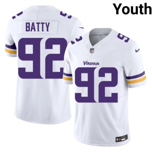 #92 NFL White Minnesota Youth Tyler Batty Jerseys 778904-724