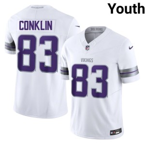 #83 White Tyler Conklin Alternate Youth NIL MIN Jersey 864526-470