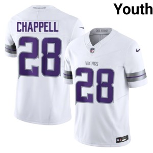 #28 White Football Vikings Nation Tyreek Chappell Alternate Youth Jerseys 511116-534