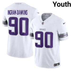 #90 Tyrion Ingram-Dawkins White The Purple Youth Alternate Player Jerseys 846130-606