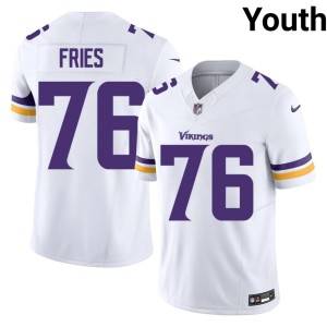 #76 White Will Fries Official Minnesota Vikings Youth Jersey 145276-746
