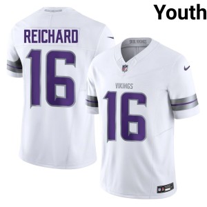 #16 Purple Pride Alternate Youth Will Reichard NFL White Jersey 161064-698