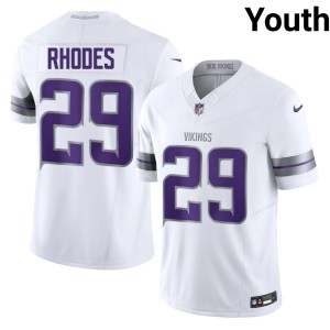 #29 NFL Xavier Rhodes The Purple and Gold Youth Alternate White Jerseys 377428-859