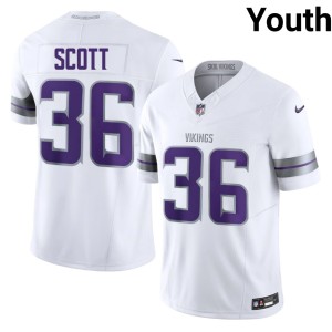#36 Embroidery Youth MIN Zavier Scott Alternate White Jersey 979388-857