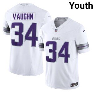 #34 Youth 2026 Purple Pride White Alternate Zemaiah Vaughn Jersey 390690-717