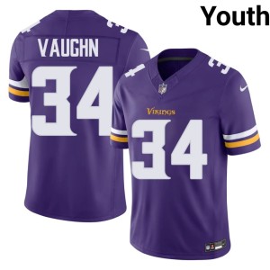 #34 Stitched Zemaiah Vaughn The Purple and Gold Purple Youth Jersey 556664-712