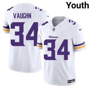#34 Zemaiah Vaughn NIL White Youth The Purple Jersey 860962-553