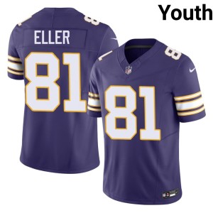 #81 Vikings Stitched Carl Eller Purple Throwback Youth Jerseys 681153-717