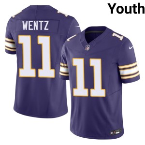 #11 Youth NIL Purple Throwback Carson Wentz Vikings Jersey 694752-769