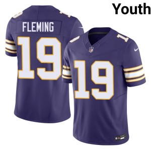 #19 Throwback Youth Dontae Fleming Replica Purple Purple Pride Jersey 590657-132