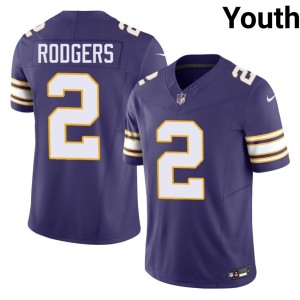 #2 Isaiah Rodgers Football Throwback The Vikes Youth Purple Jerseys 493260-192