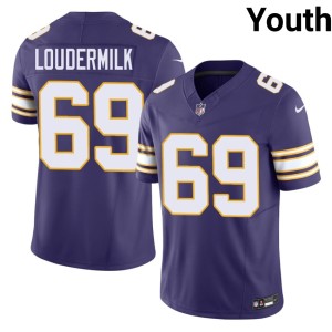 #69 Isaiahh Loudermilk Purple Pride Youth Throwback 2026 Purple Jerseys 276367-668
