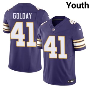#41 Jake Golday Youth Throwback Purple Football The Vikes Jerseys 687633-880