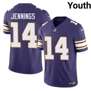 #14 Minnesota Purple Embroidery Jauan Jennings Youth Throwback Jersey 309666-138