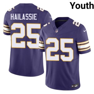 #25 Kahlef Hailassie Throwback Purple The Purple and Gold Replica Youth Jersey 408363-451