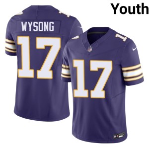 #17 Official Youth Throwback The Purple Luke Wysong Purple Jersey 643423-699