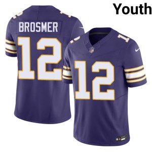 #12 Throwback Max Brosmer Youth Purple Purple Pride Stitched Jersey 236572-682