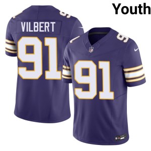 #91 Player Purple Pride Throwback Purple Youth Smith Vilbert Jersey 937983-632
