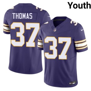 #37 Youth Throwback Game Purple Tavierre Thomas The Vikes Jersey 822087-962