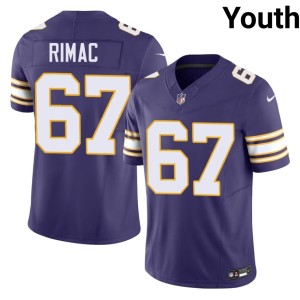 #67 Purple Tomas Rimac The Purple Football Throwback Youth Jerseys 442184-371
