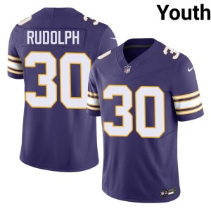 #30 Minnesota Vikings Game Purple Youth Throwback Trayvon Rudolph Jerseys 174600-138