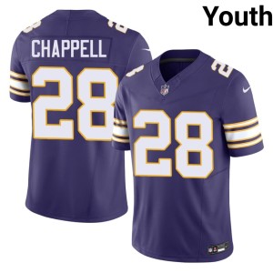 #28 Throwback Tyreek Chappell Youth NIL Purple Minnesota Vikings Jersey 415309-202