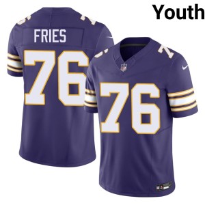 #76 Will Fries Throwback Purple Pride Purple Youth Game Jerseys 654447-342